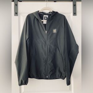 Adidas Men's Black Skateboarding  Hooded Windbreaker